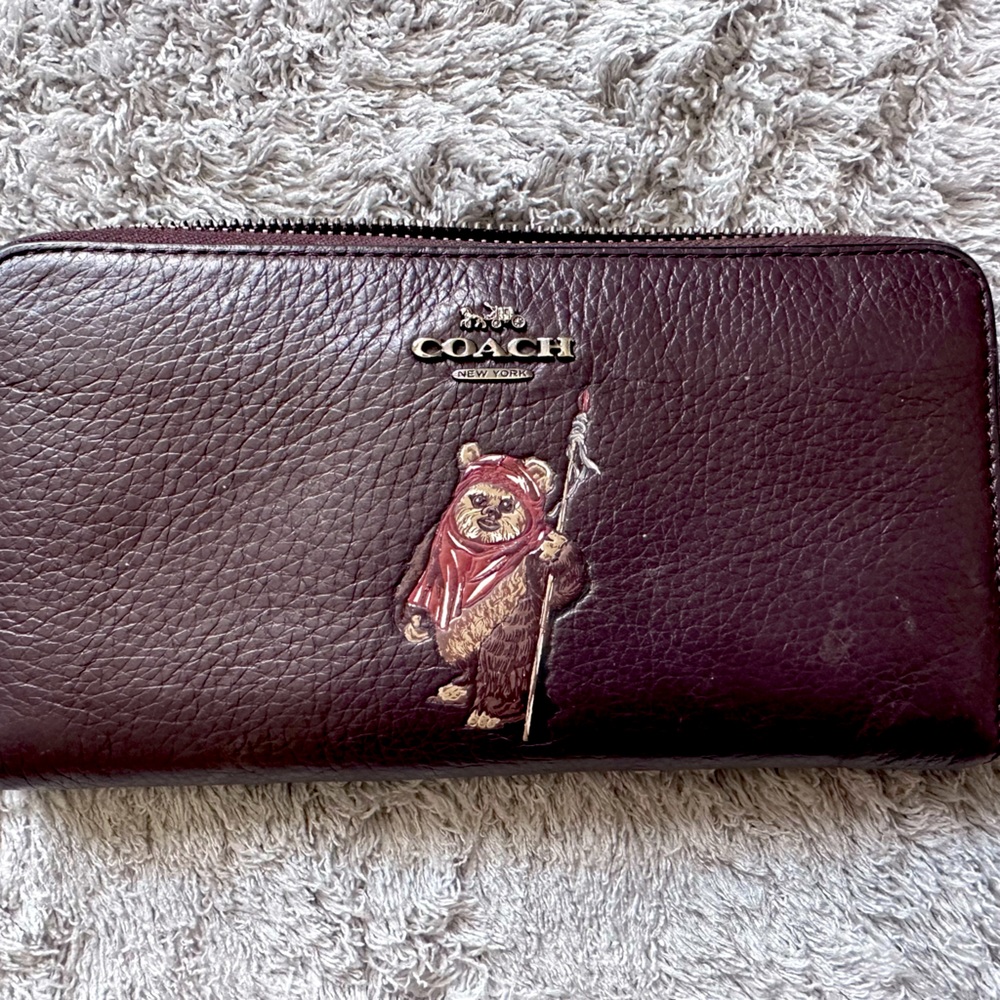 Star Wars X Coach Accordion Zip Wallet With Ewok